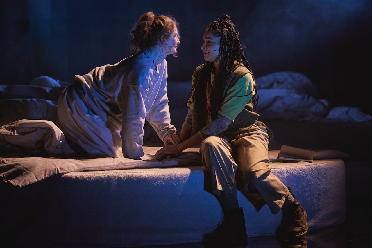 Grace Long as Ella Grey and Olivia Onyehara as Claire Photo by Topher McGrillis
