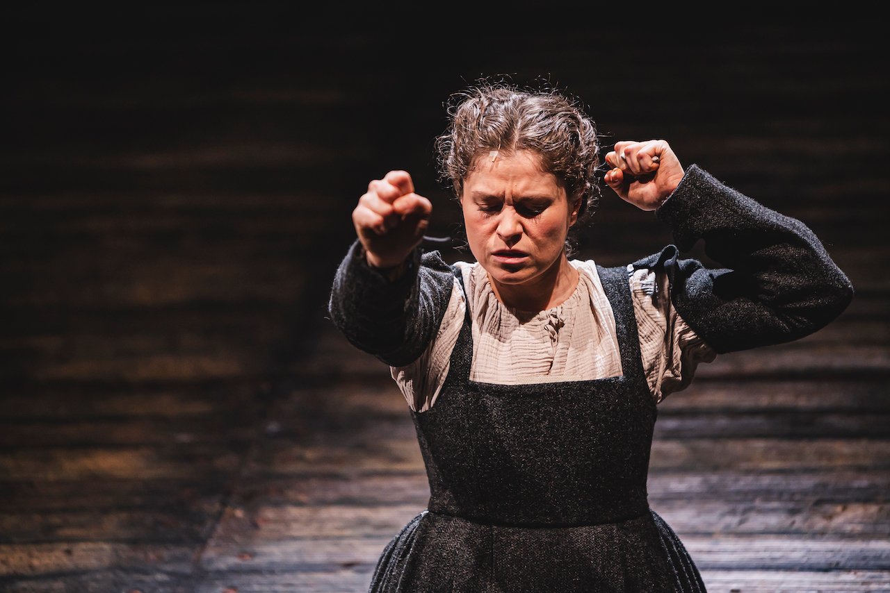 Jessica Baglow as Lady Macbeth at Leeds Playhouse. Pic Kirsten McTernan